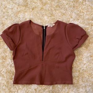 Mauve Peplum Top